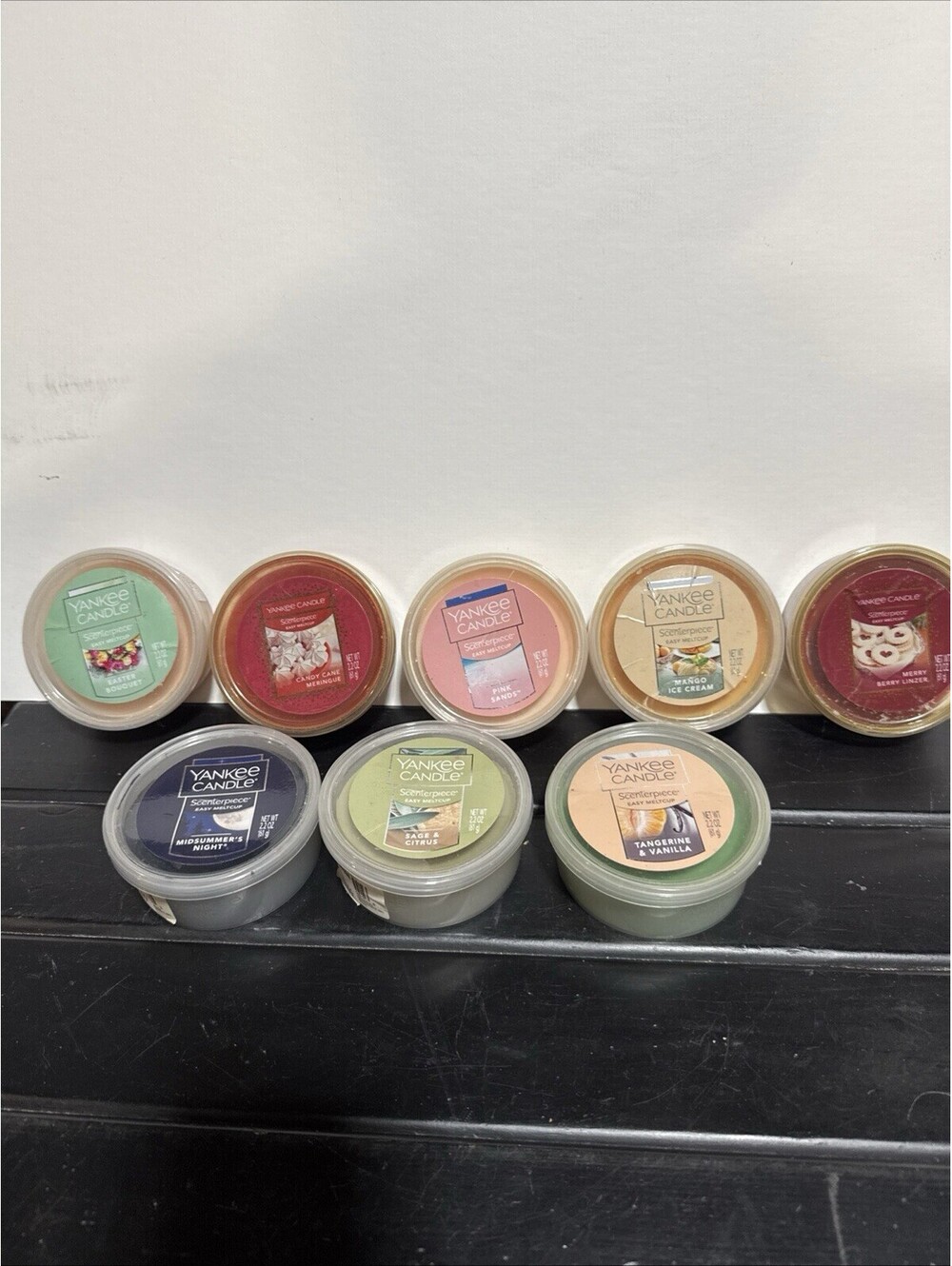 Yankee Candle Scenterpiece Easy Melt Cup 2.2 oz Lot of 8 Different Scents
